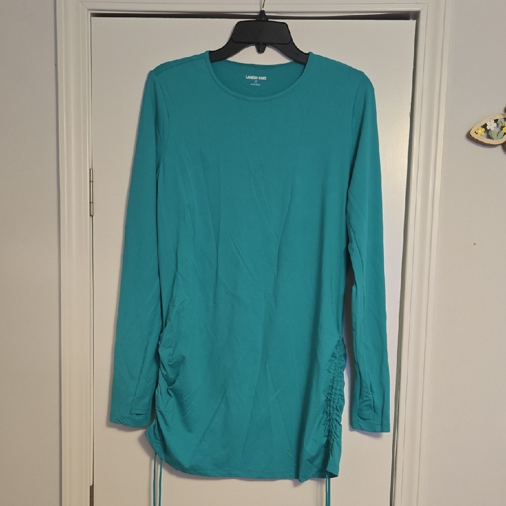 Lands' End Women's Teal Long Sleeve Tunic